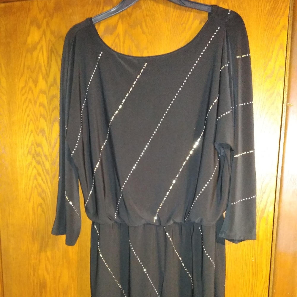 White House Black Market black and silver dress